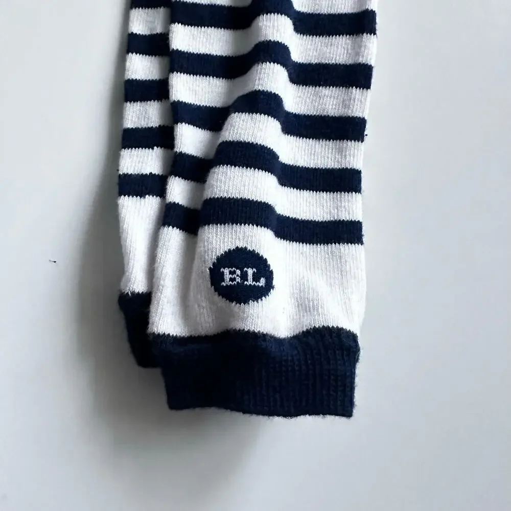 Baby Legs White with Black Stripes Leg Warmers